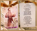 Saint Francis of Assisi Vintage Acrylic Holy Card