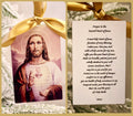 Prayer to the Sacred Heart of Jesus Vintage Acrylic Holy Card